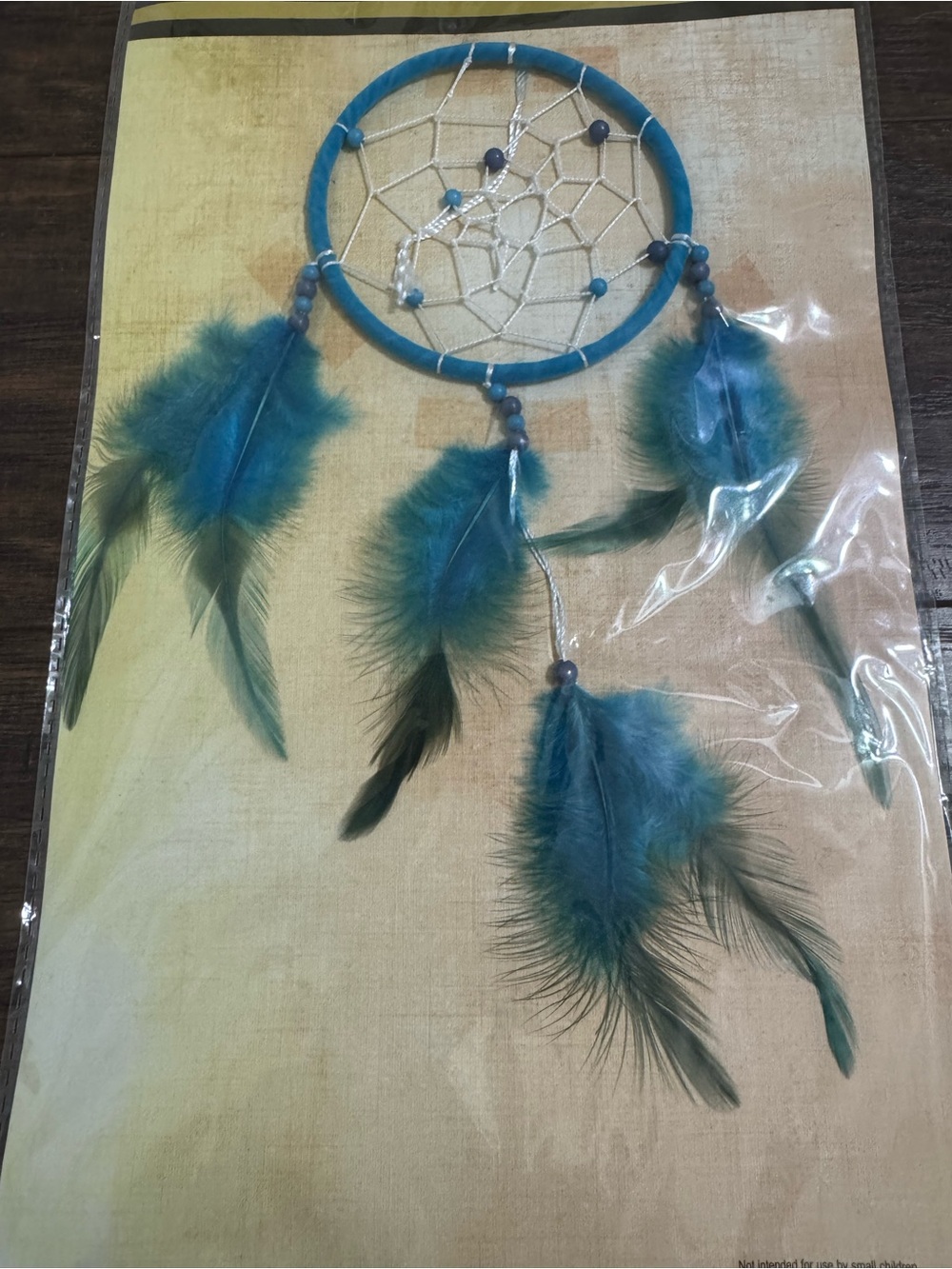 Dreamcatcher turquoise color 4” round new sealed